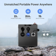 Vterun SB100H 太陽能電池,附自動加熱、MPPT、點煙器和 USB 端口