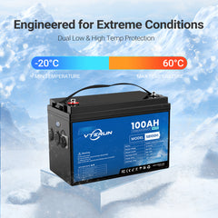 Vterun SB100H 太陽能電池,附自動加熱、MPPT、點煙器和 USB 端口